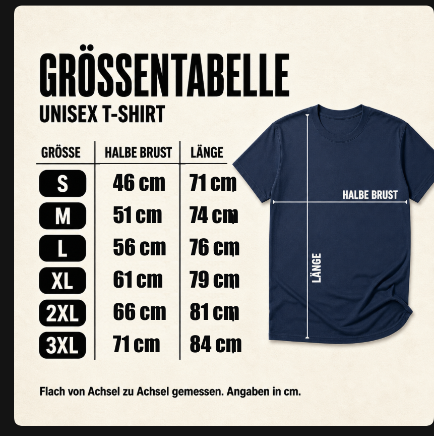 Größentabelle für Nix Prinzessin T-Shirt