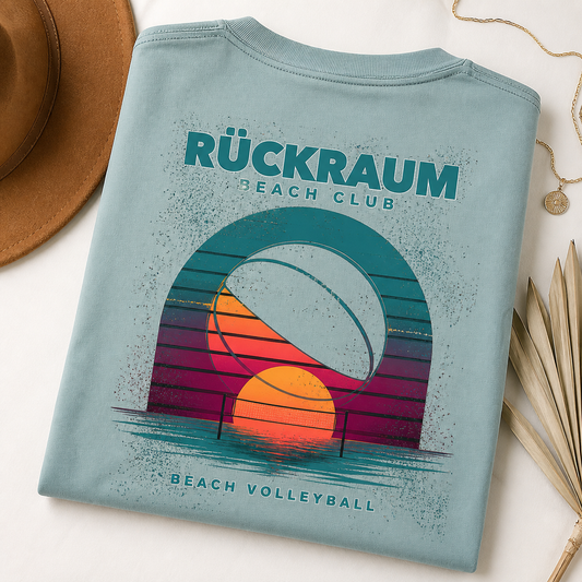 RÜCKRAUM Beach Club - Retro Beachvolleyball Backprint