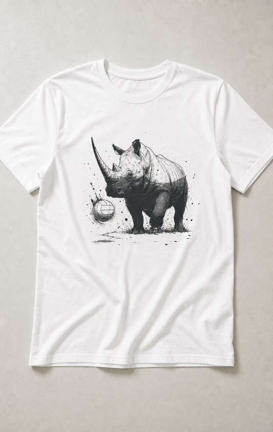 Nashorn Volleyball Shirt – flach ausgelegte Produktansicht
