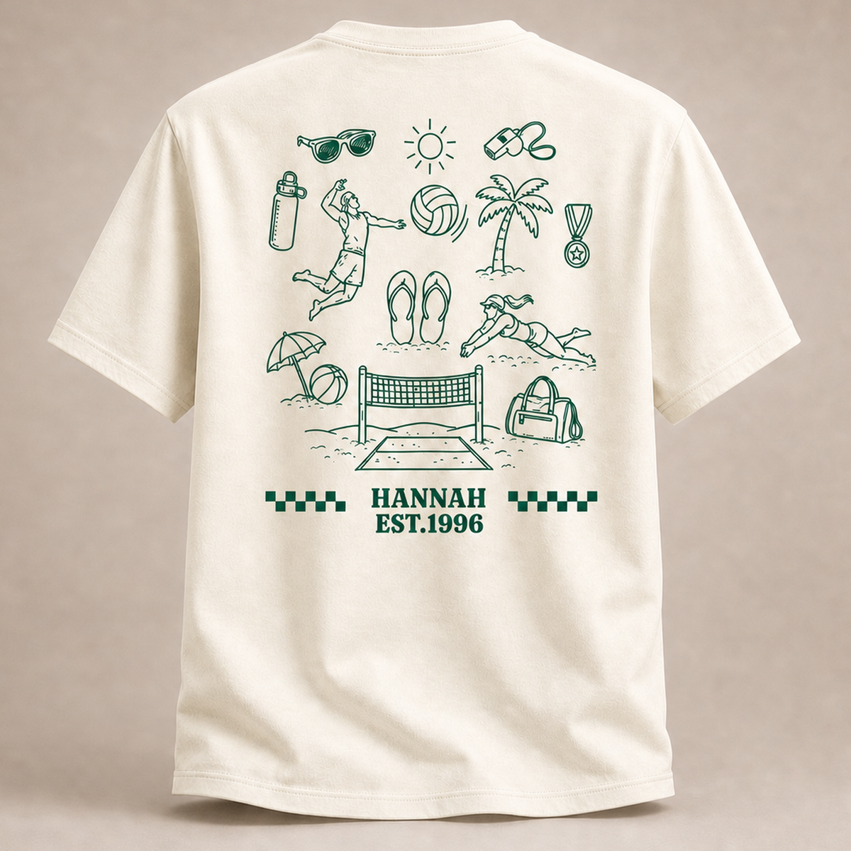 Personalisiertes Beachvolleyball-Shirt mit Name