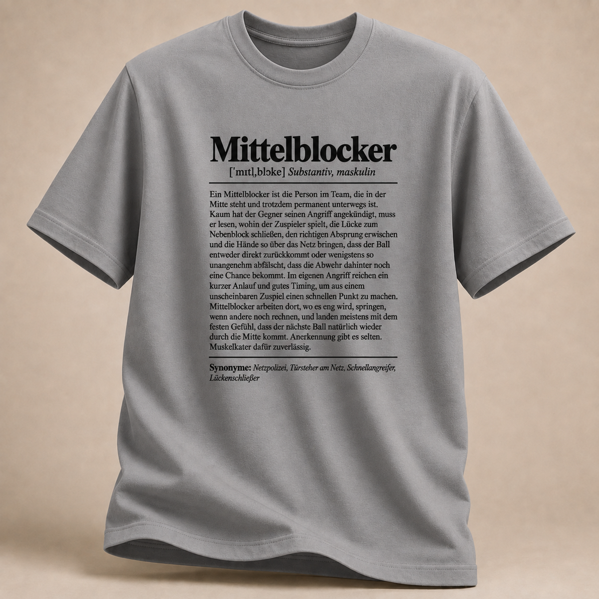 Mittelblocker T-Shirt – Volleyball Definition
