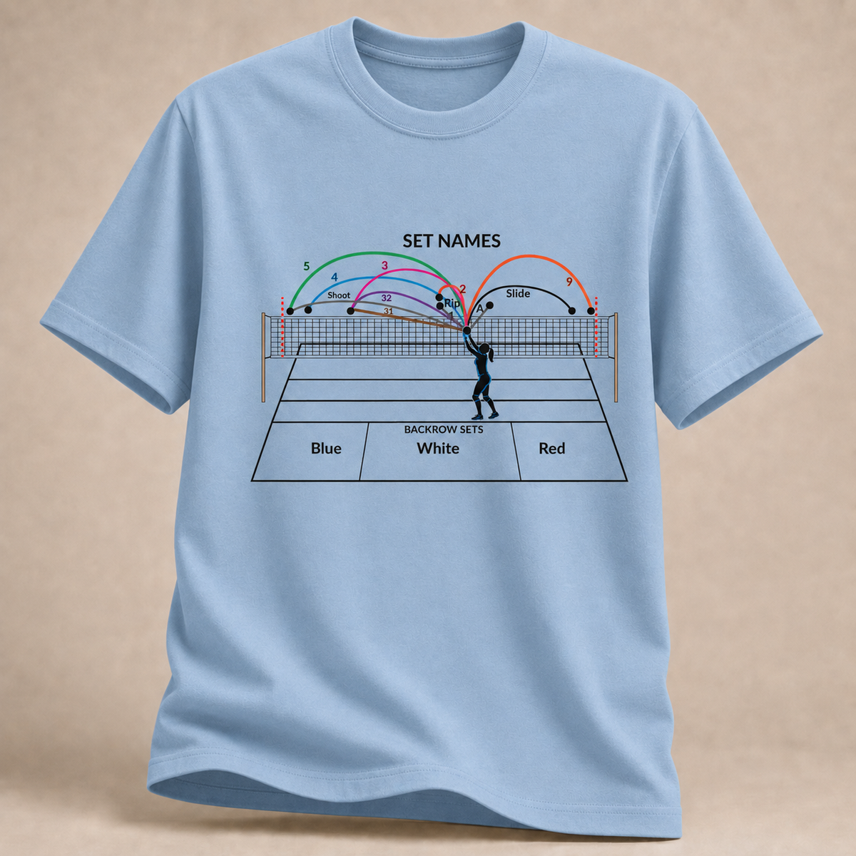 Set Names – Volleyball T-Shirt für Zuspieler