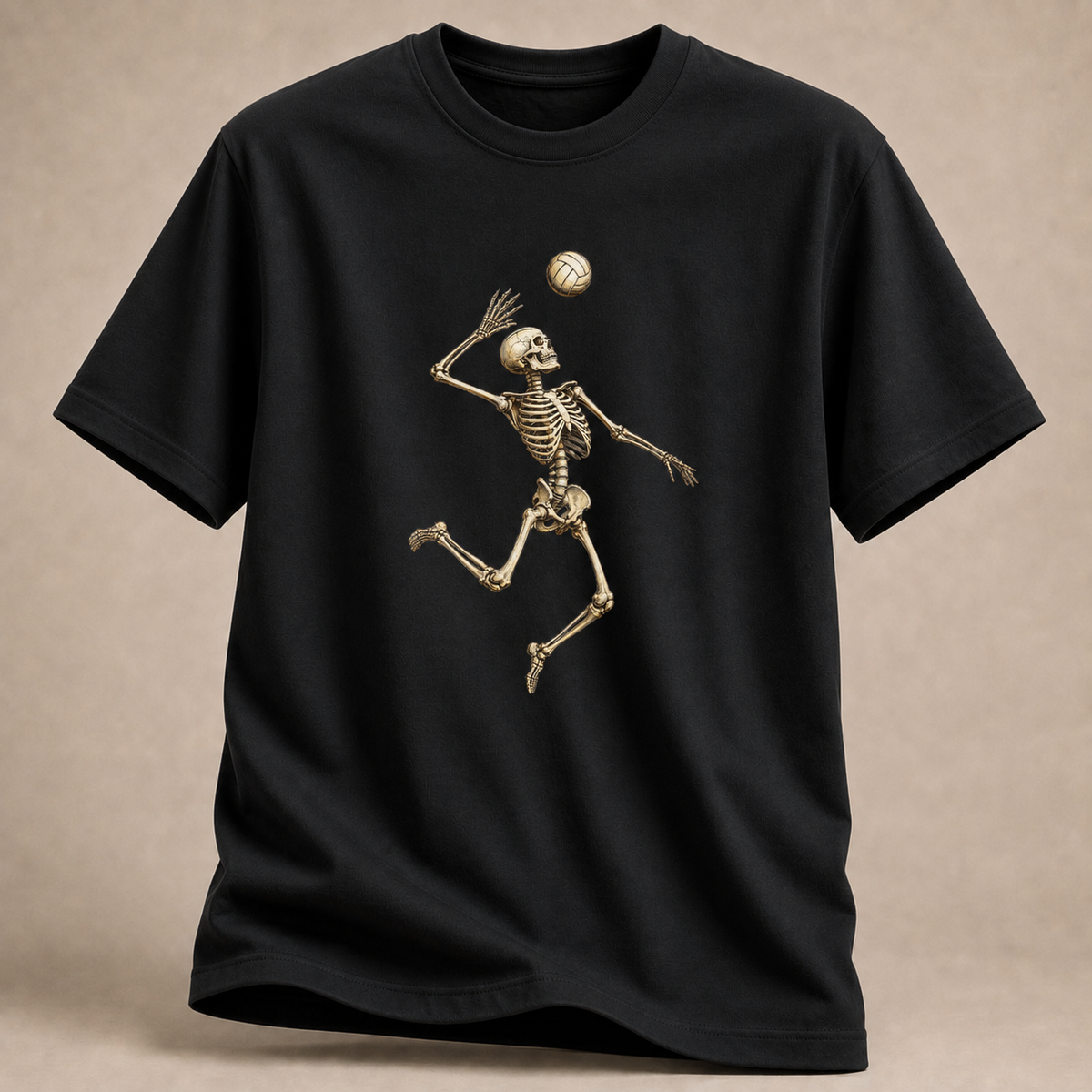 Skelett beim Volleyball – T-Shirt