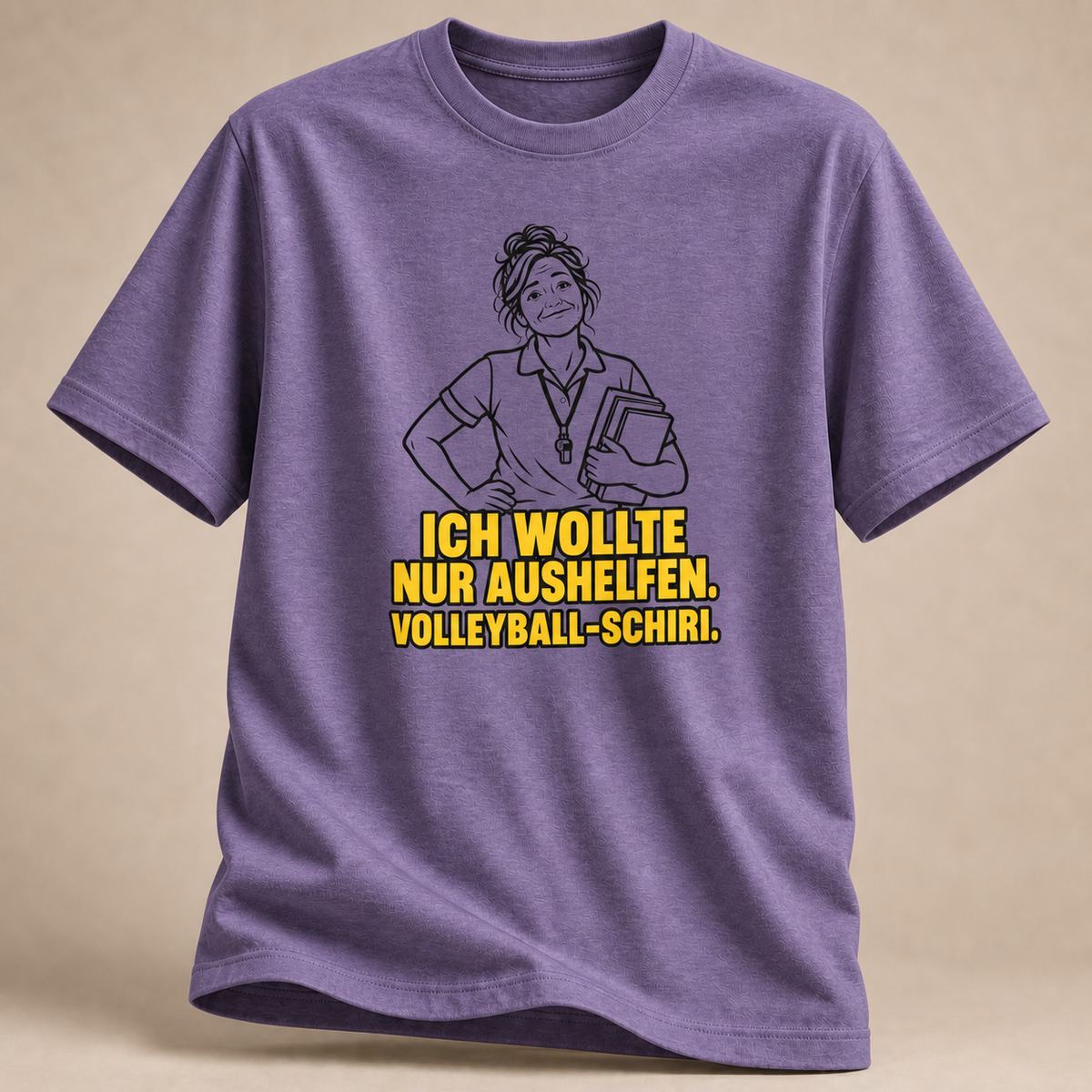 Ich wollte nur aushelfen. Volleyball-Schiri. T-Shirt