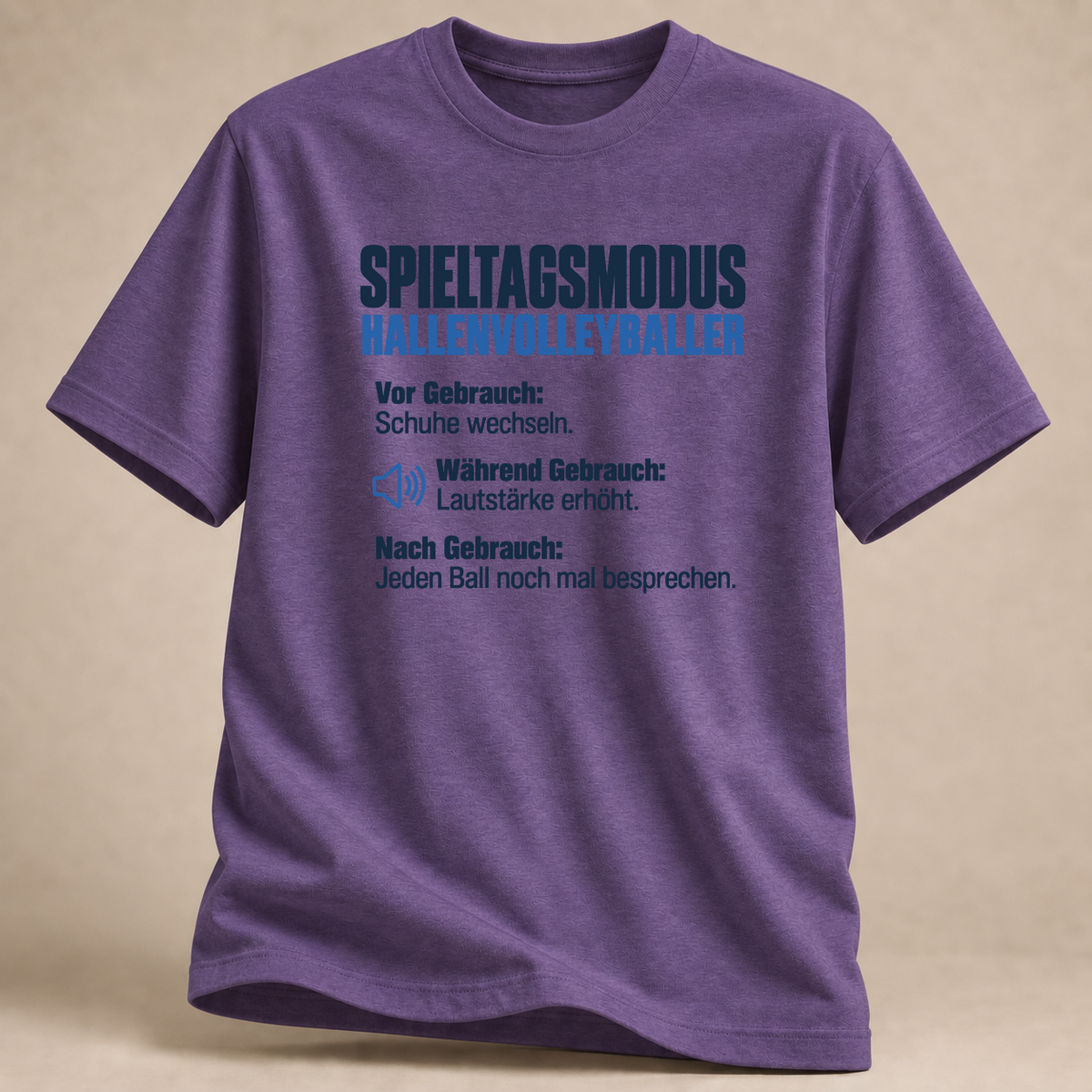 RÜCKRAUM – Spieltagsmodus – Pflege T-Shirt – Heather Purple