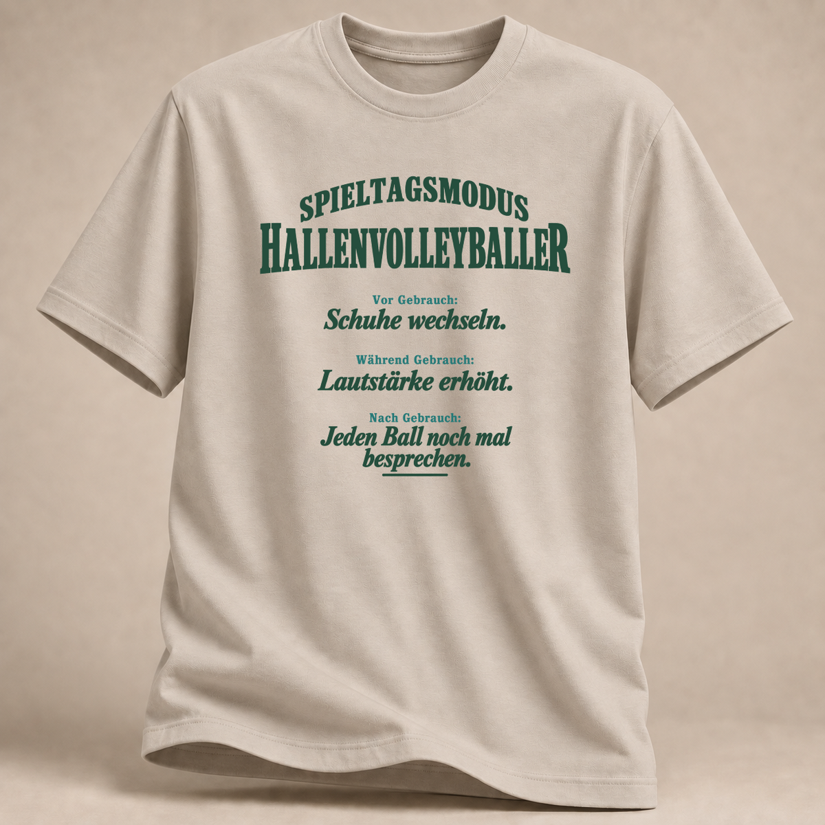 RÜCKRAUM – Spieltagsmodus – Retro T-Shirt – Sand