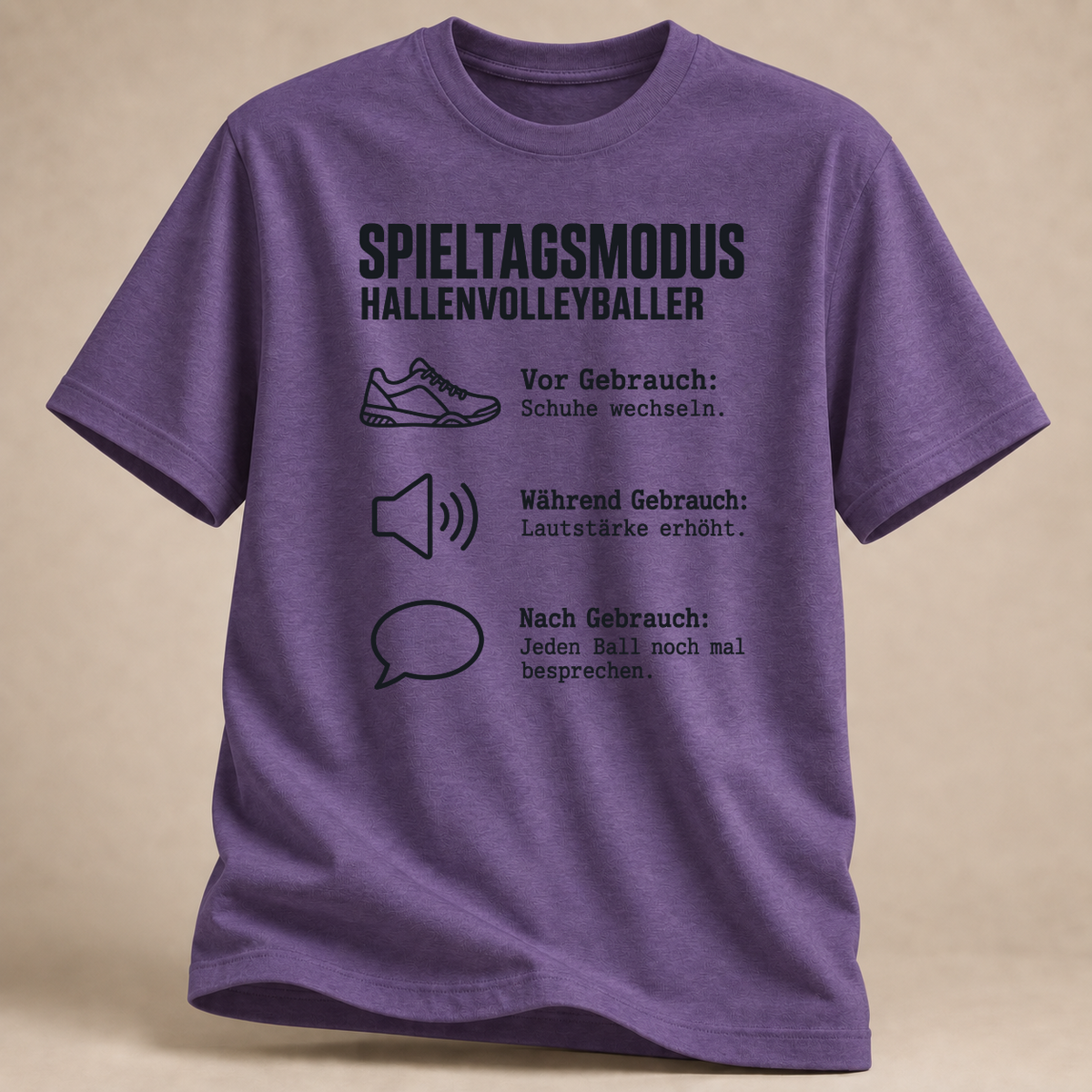 RÜCKRAUM – Spieltagsmodus – Symbole T-Shirt – Heather Purple