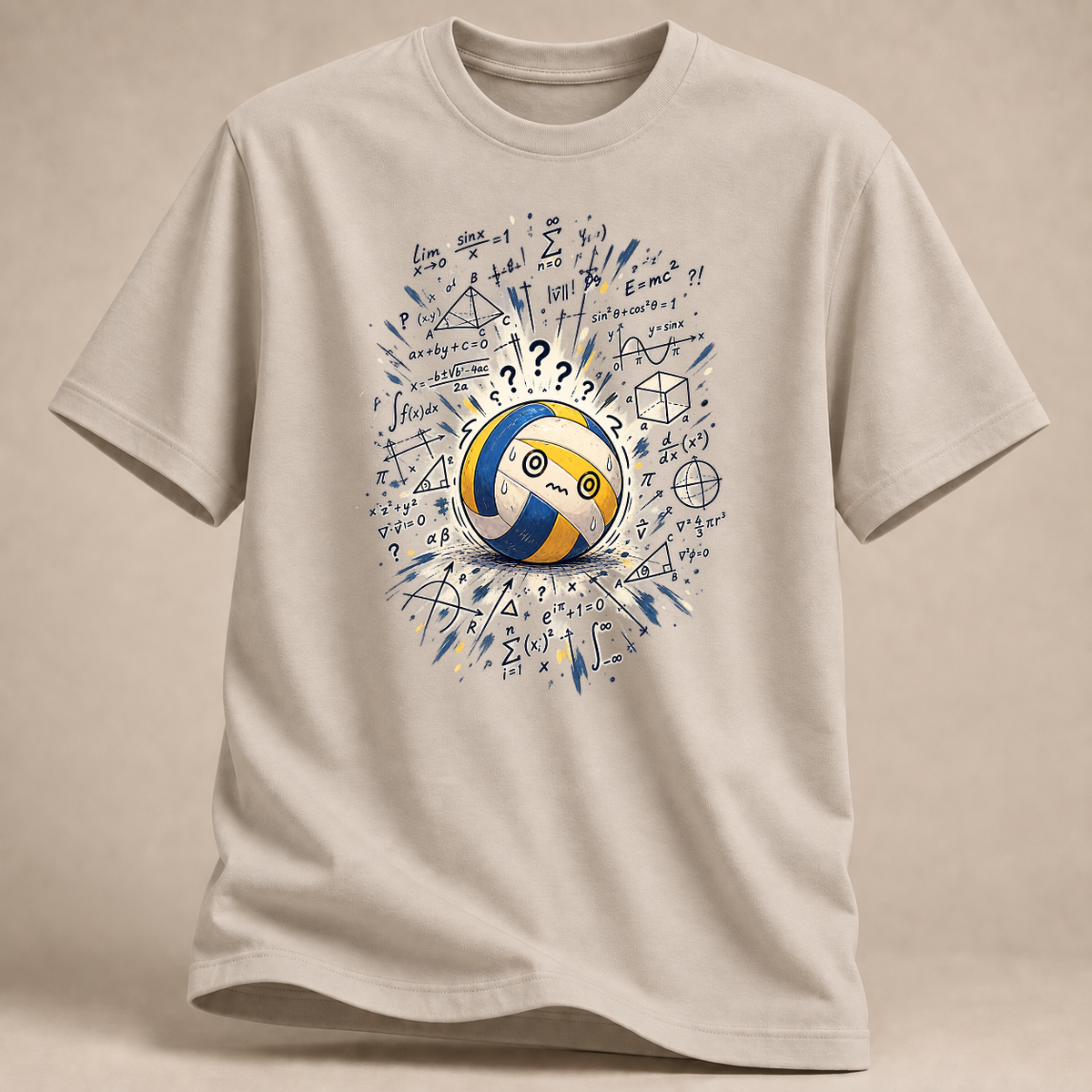 RÜCKRAUM – Volleyball-Explosion – Mathe T-Shirt – Sand
