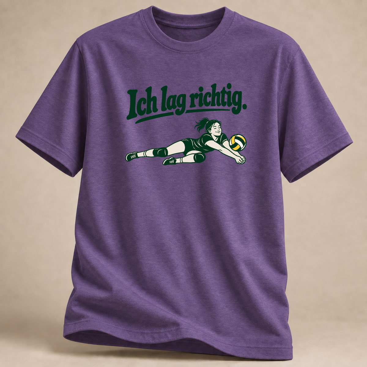 RÜCKRAUM – Ich lag richtig. – Volleyball T-Shirt – Heather Purple