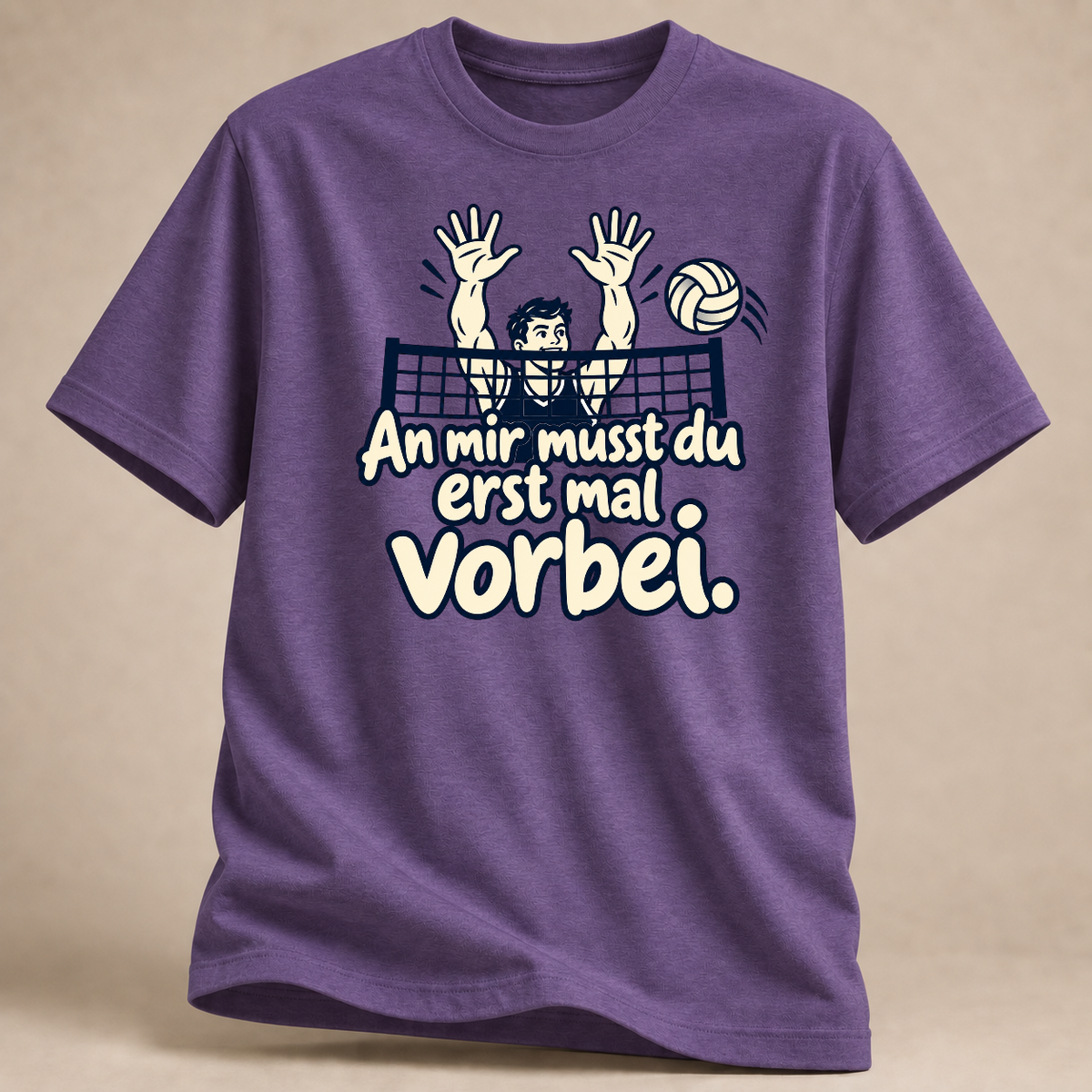 RÜCKRAUM – An mir musst du erst mal vorbei. – Volleyball T-Shirt – Heather Purple