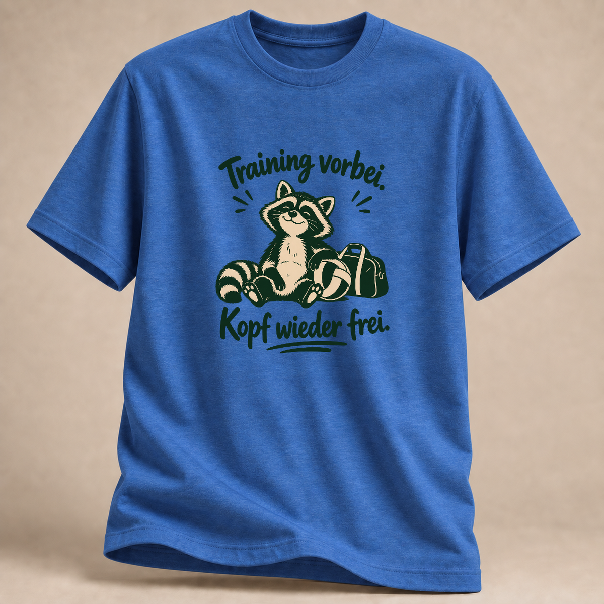RÜCKRAUM – Training vorbei, Kopf wieder frei – Volleyball T-Shirt – Heather Royal