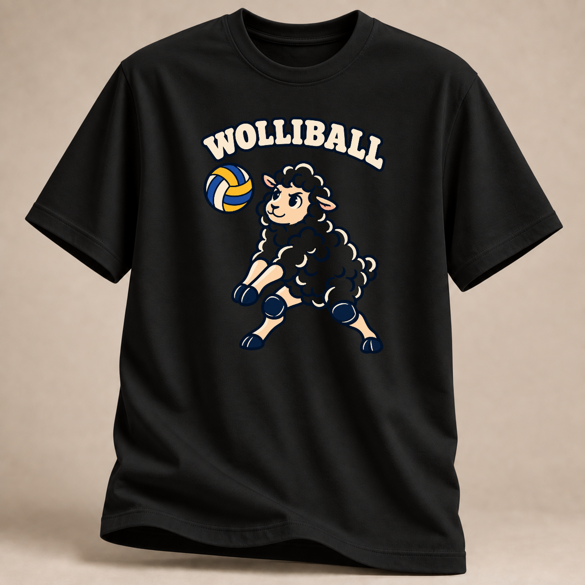 RÜCKRAUM – Wolliball – Volleyball T-Shirt – Schwarz