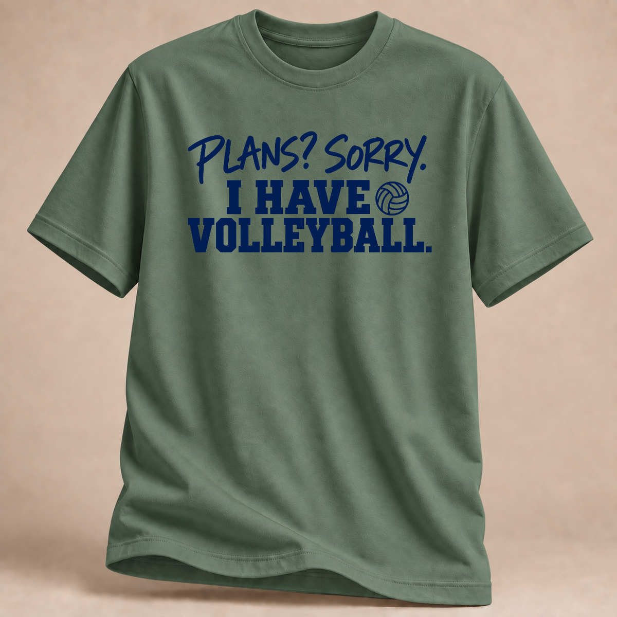 RÜCKRAUM – Pläne? Sorry Volleyball T-Shirt – military green