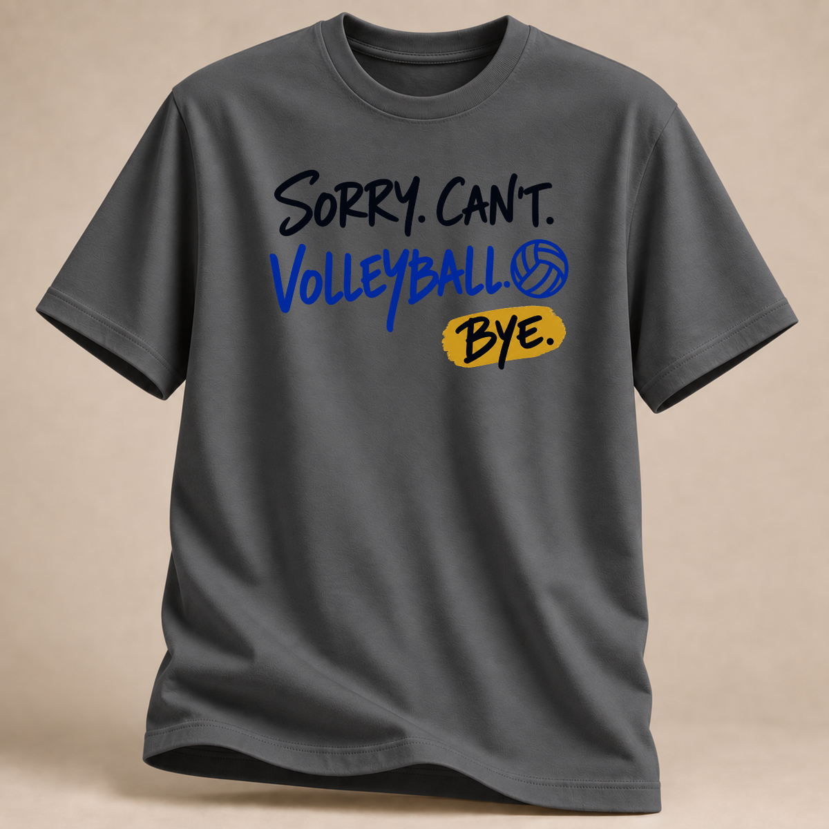 RÜCKRAUM – Volleyball Bye T-Shirt – charcoal