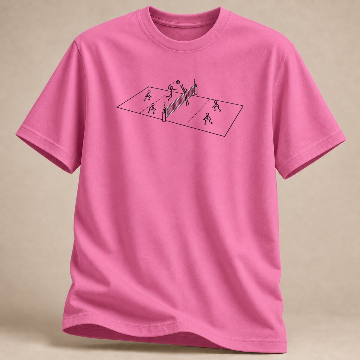 RÜCKRAUM – Volleyball Court T-Shirt – Azalee