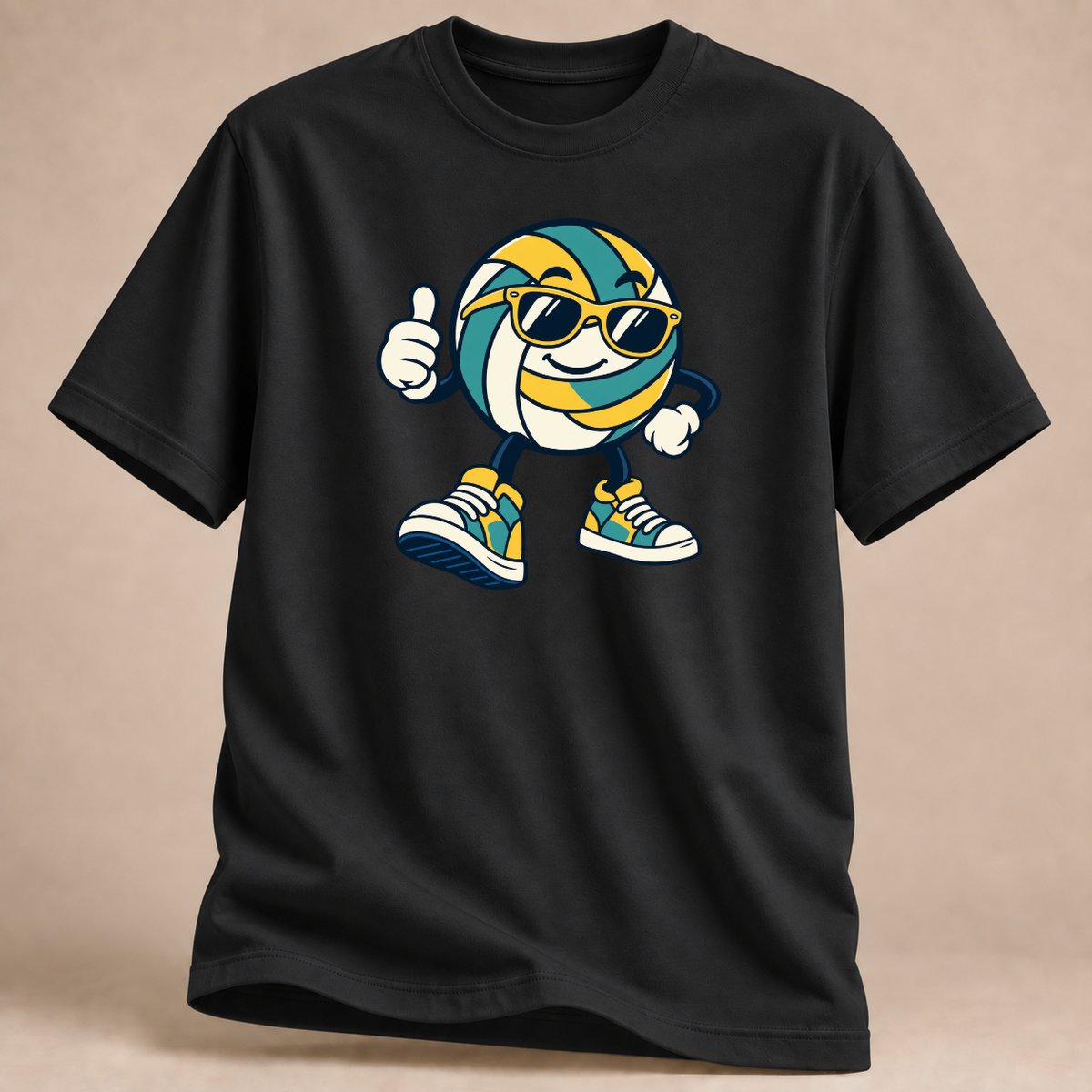 RÜCKRAUM – Coolball Volleyball T-Shirt – Schwarz
