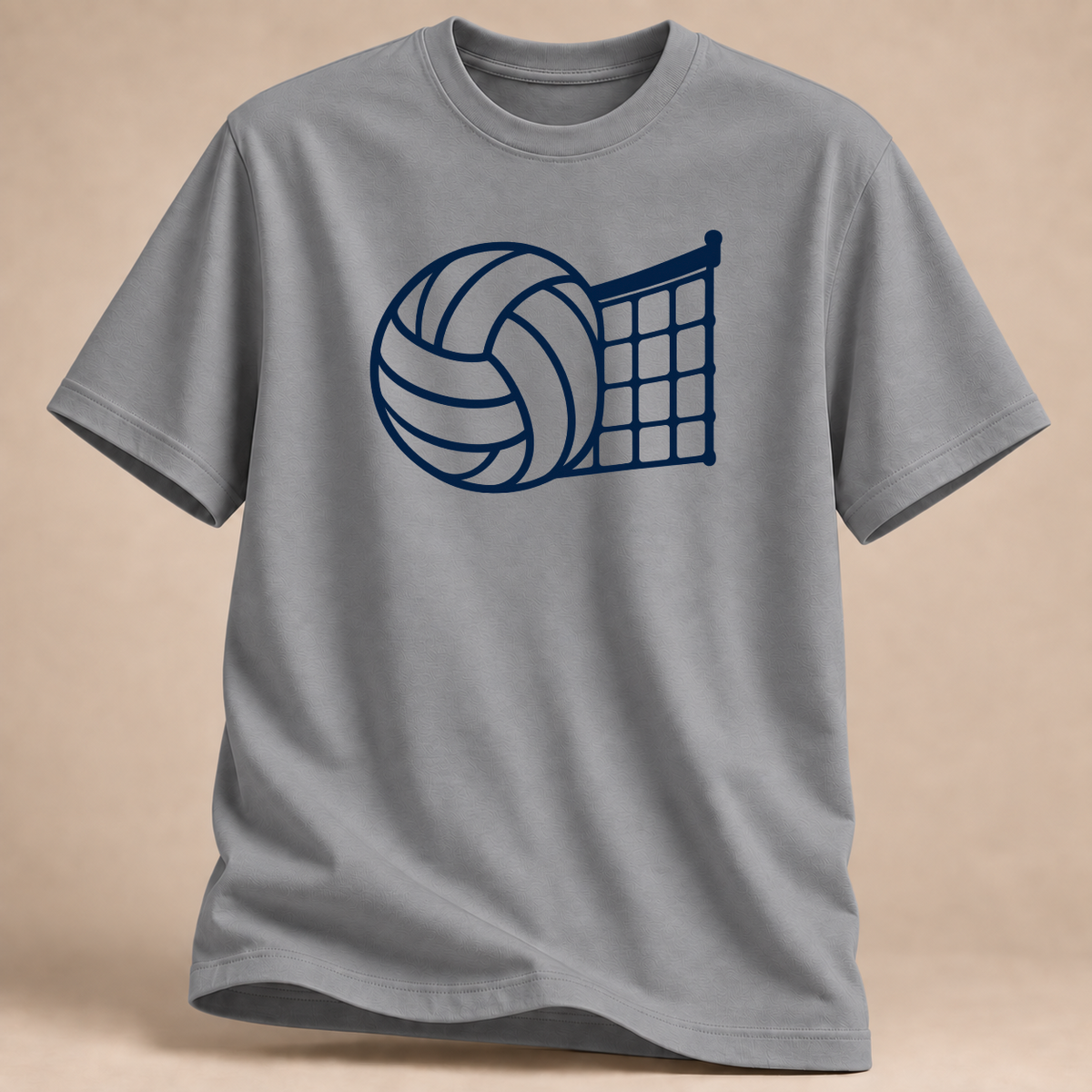 RÜCKRAUM – Volleyball am Netz T-Shirt – Sportgrau