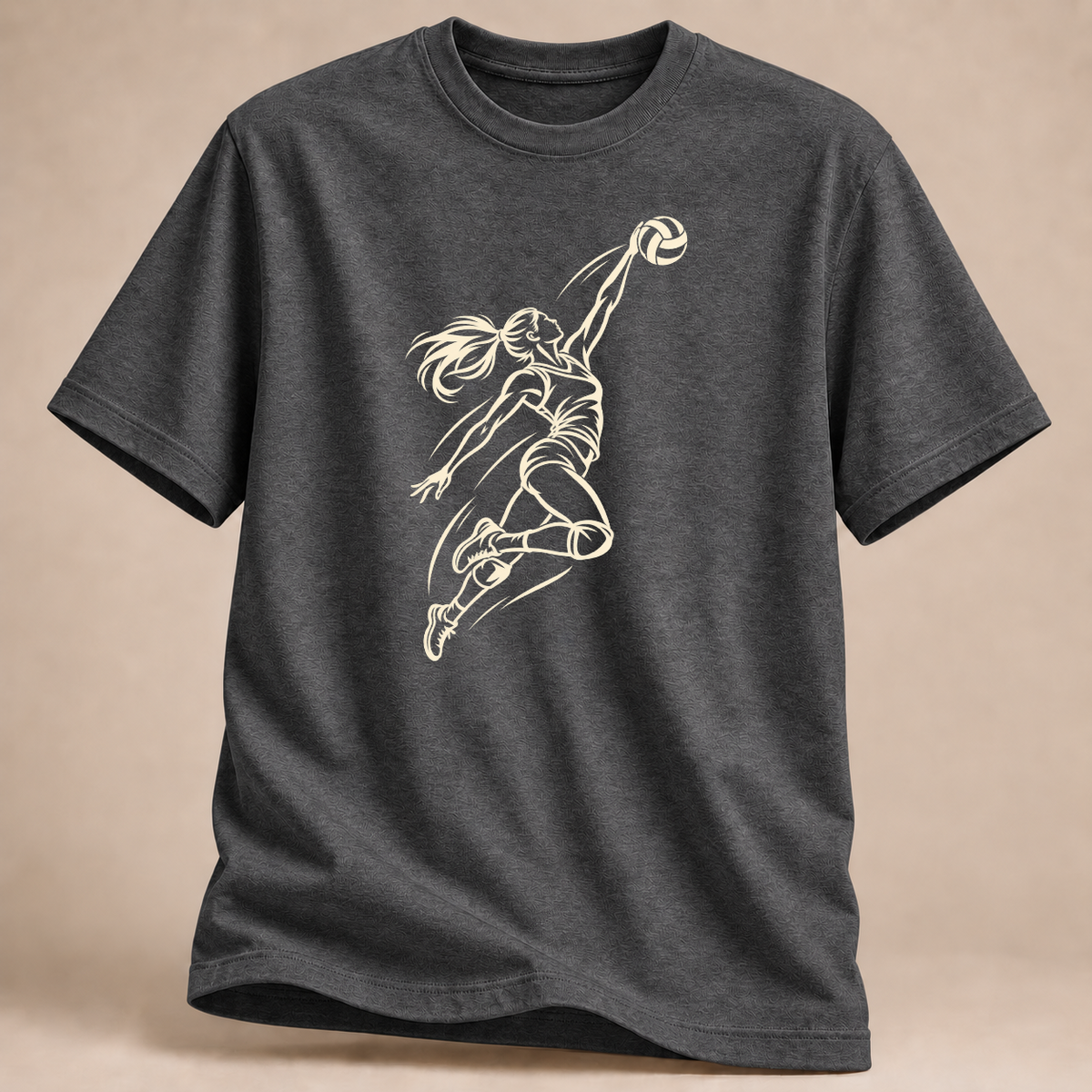 RÜCKRAUM – Volleyball Flow T-Shirt – Graphit meliert