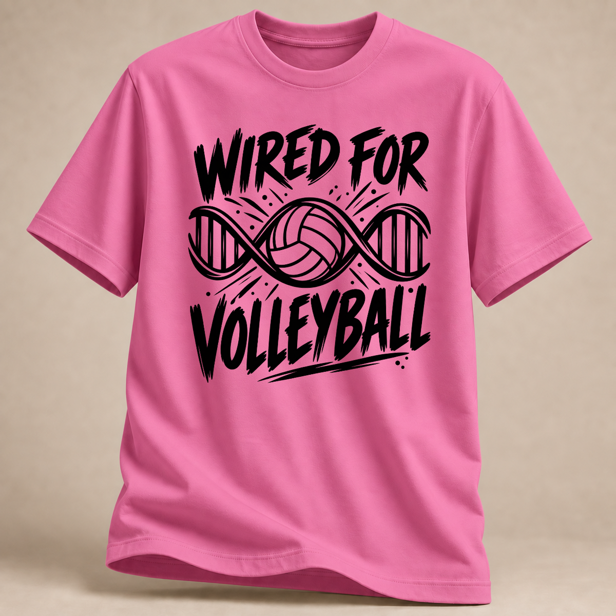 RÜCKRAUM – Wired For Volleyball T-Shirt – Azalee