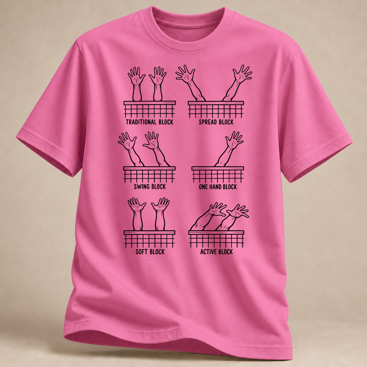 RÜCKRAUM – Volleyball Blockarten T-Shirt – Azalee