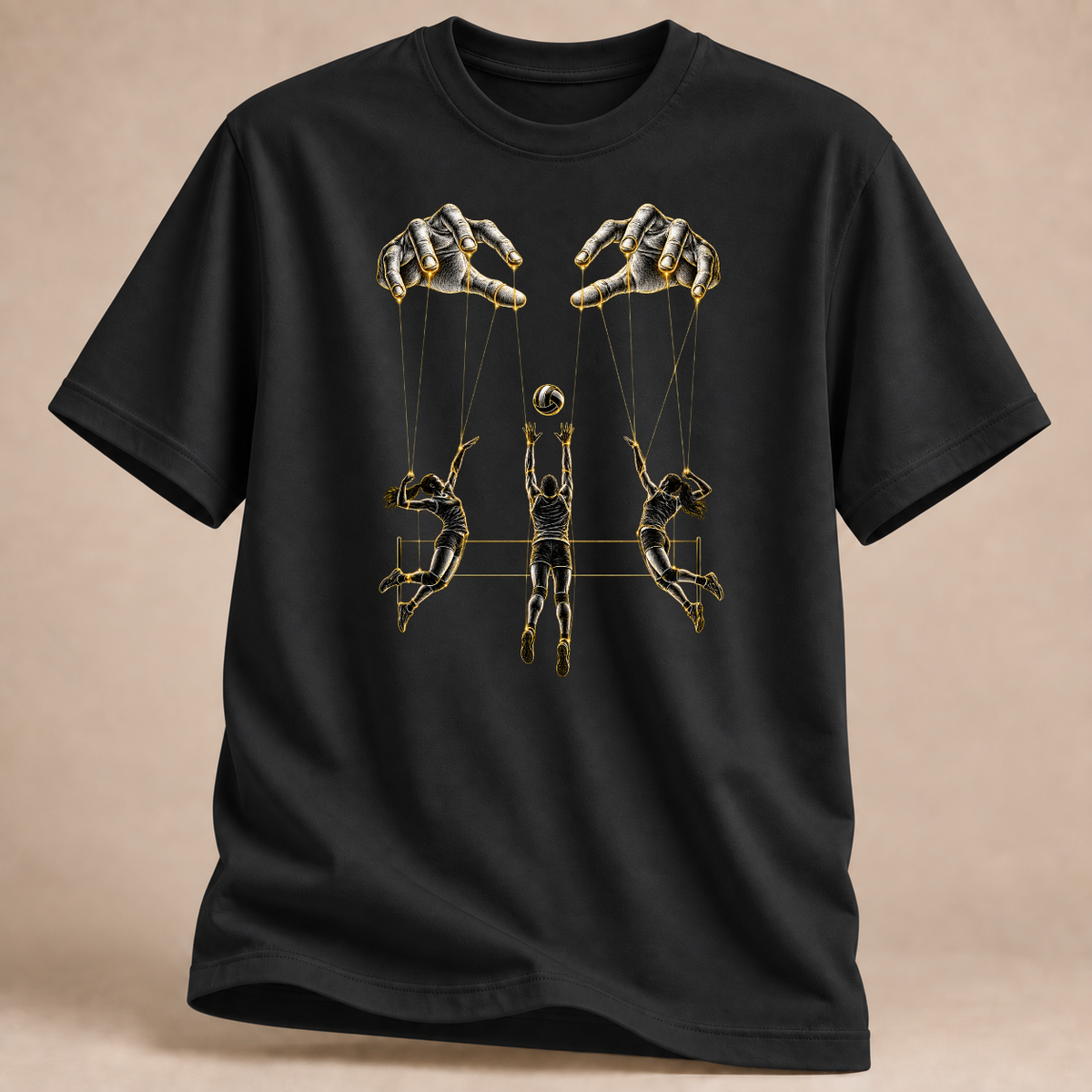 RÜCKRAUM – Zuspieler Fädenzieher T-Shirt – Schwarz
