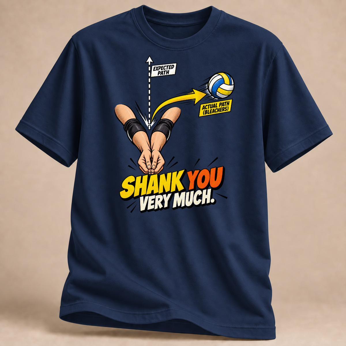RÜCKRAUM – Shank You Very Much T-Shirt – Marineblau