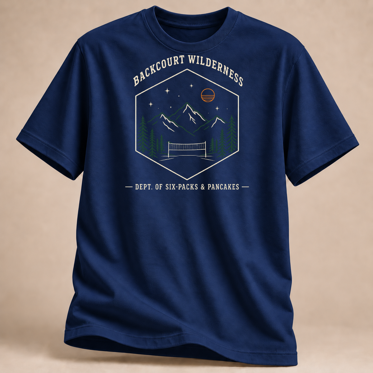 RÜCKRAUM – Backcourt Wilderness T-Shirt – Marineblau