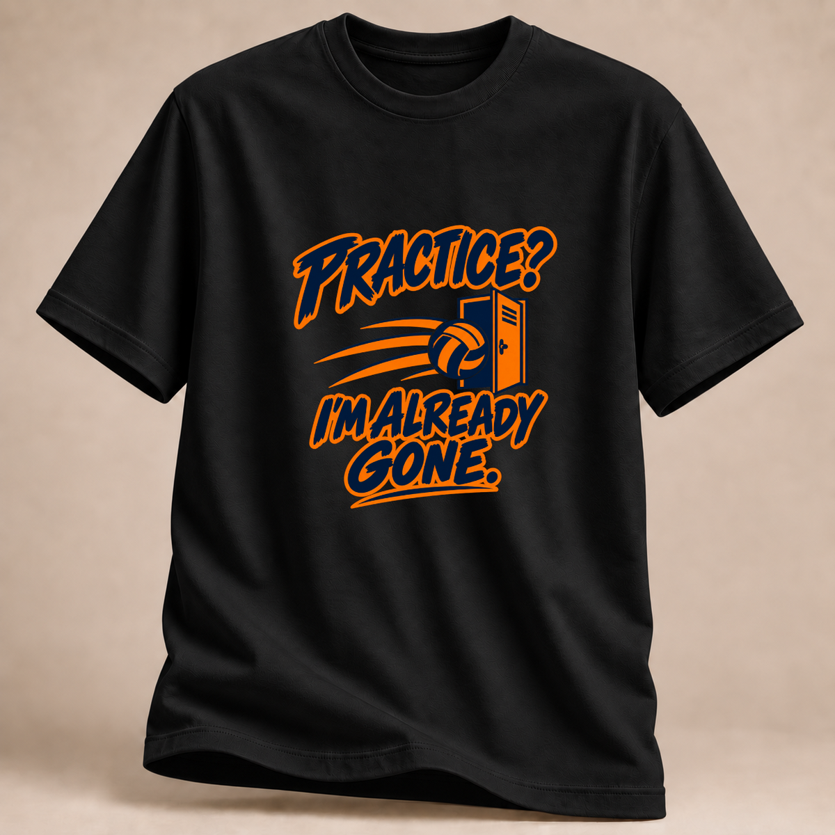 RÜCKRAUM – Practice I'm Already Gone T-Shirt – Schwarz