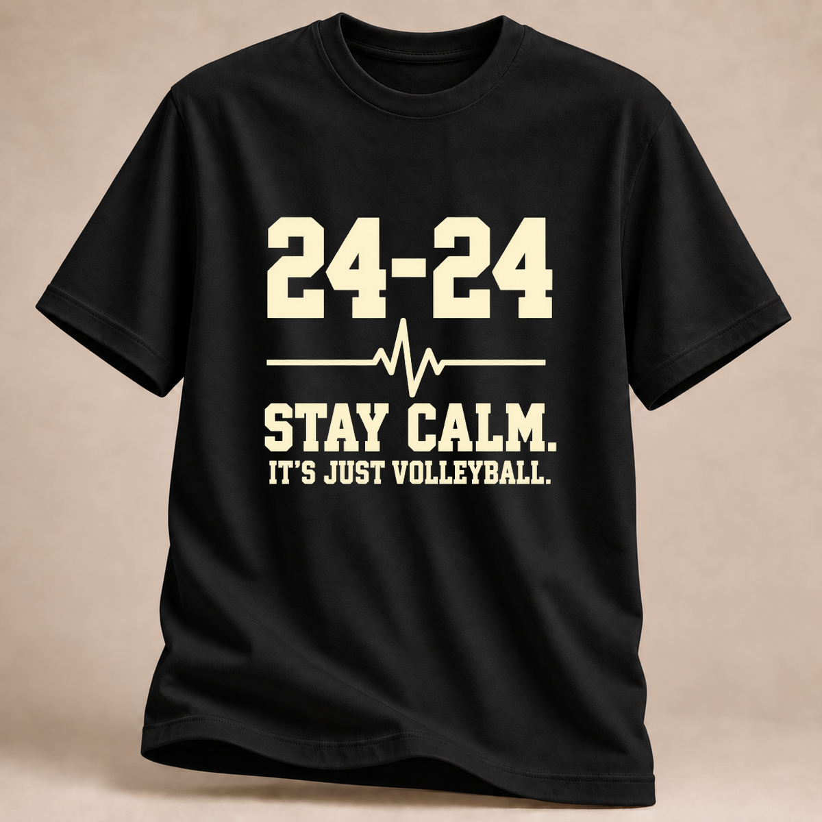 RÜCKRAUM – 24 zu 24 Stay Calm T-Shirt – Schwarz