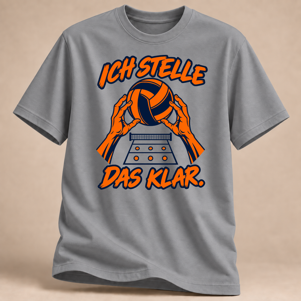 RÜCKRAUM – Ich stelle das klar T-Shirt – Sportgrau meliert