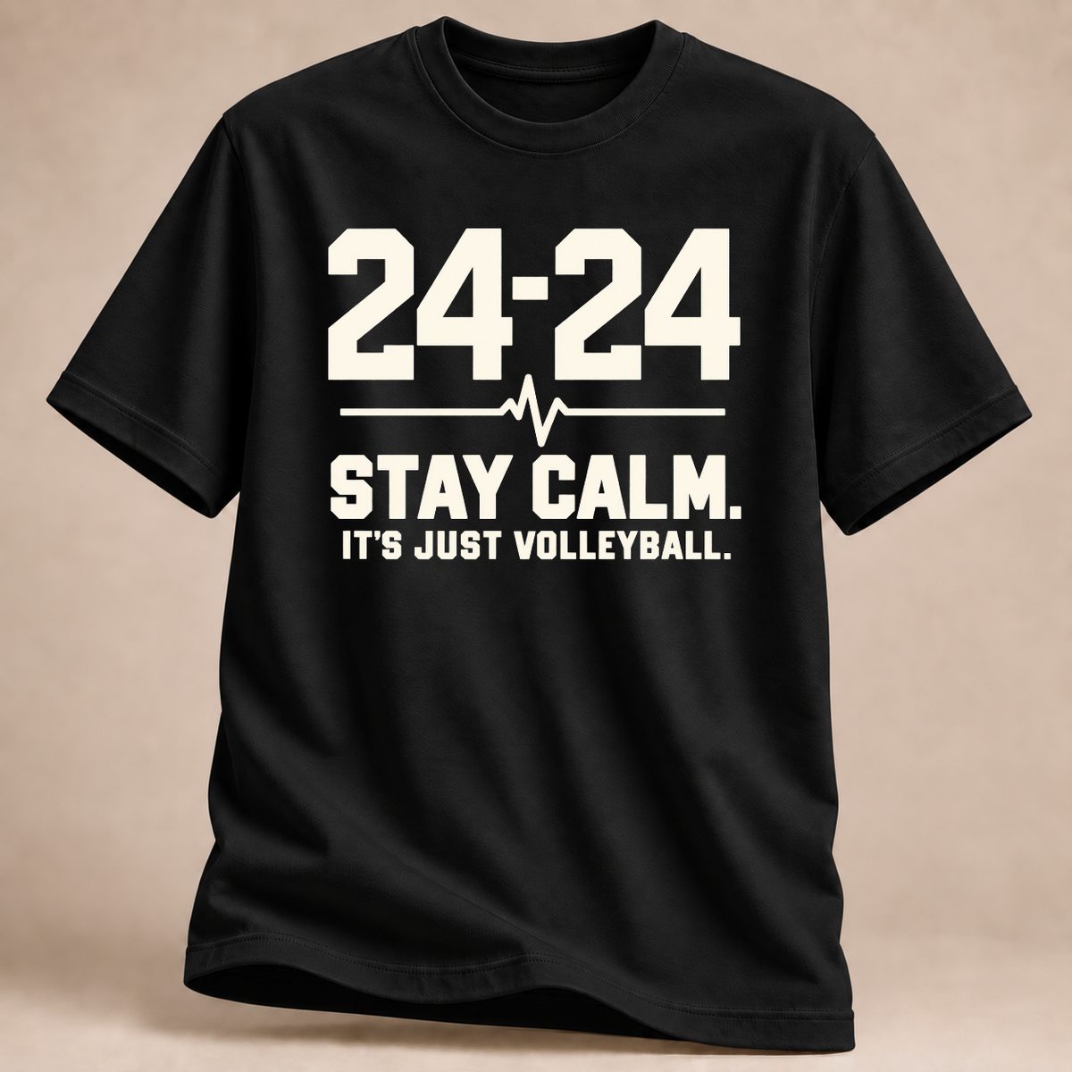 RÜCKRAUM – 24 zu 24 Ruhe bewahren T-Shirt – Schwarz