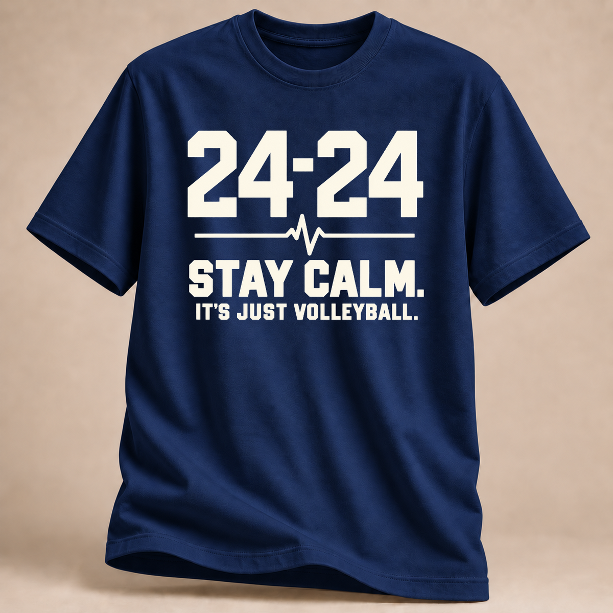 RÜCKRAUM – 24 zu 24 Ruhe bewahren T-Shirt – Marineblau