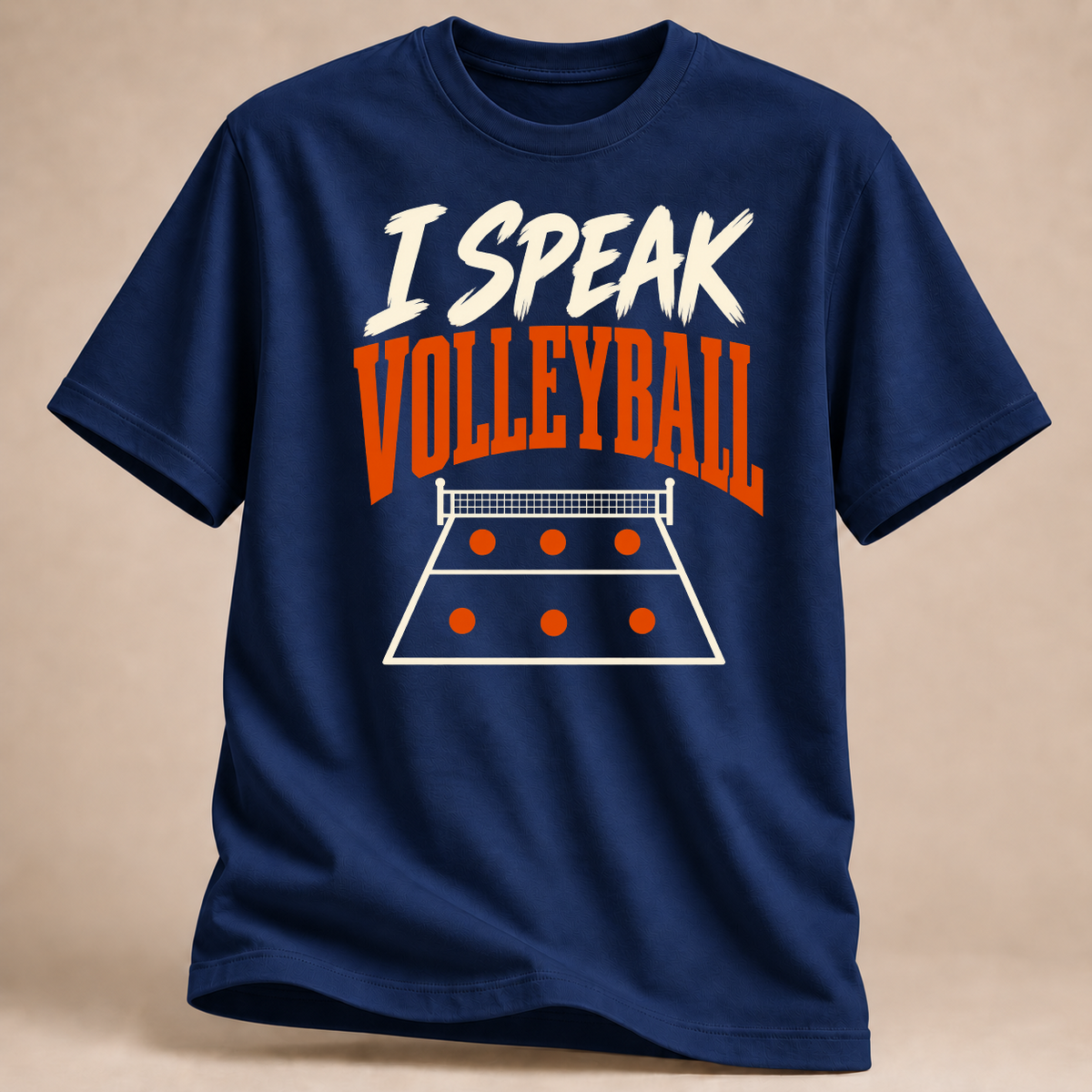 RÜCKRAUM – I Speak Volleyball T-Shirt – Marineblau