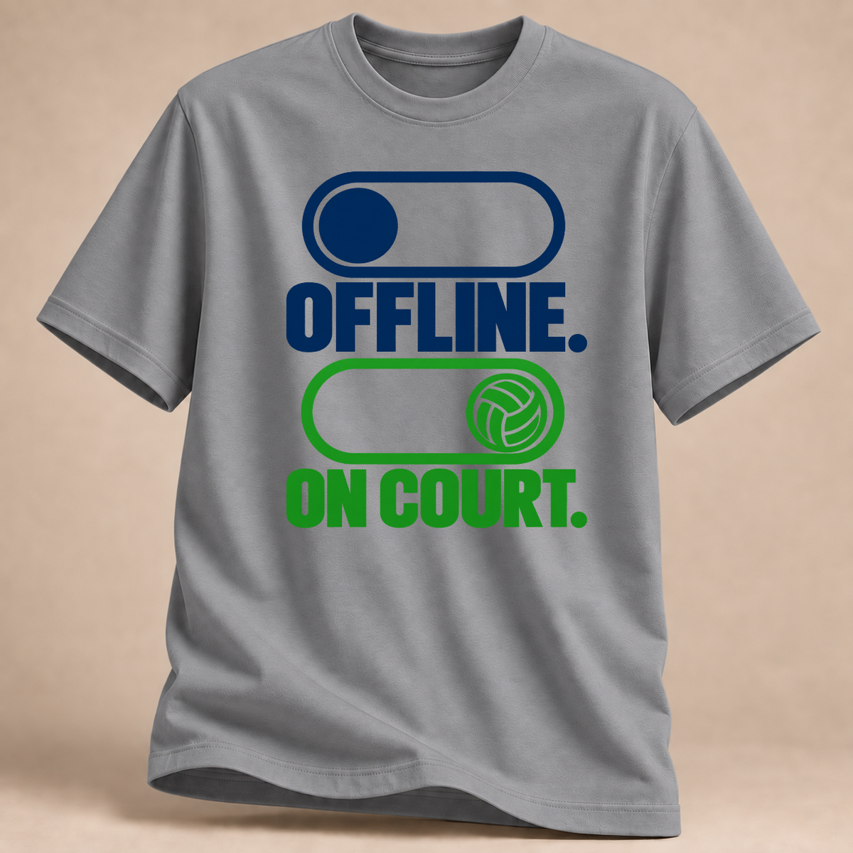 RÜCKRAUM – Offline On Court T-Shirt – Sportgrau meliert