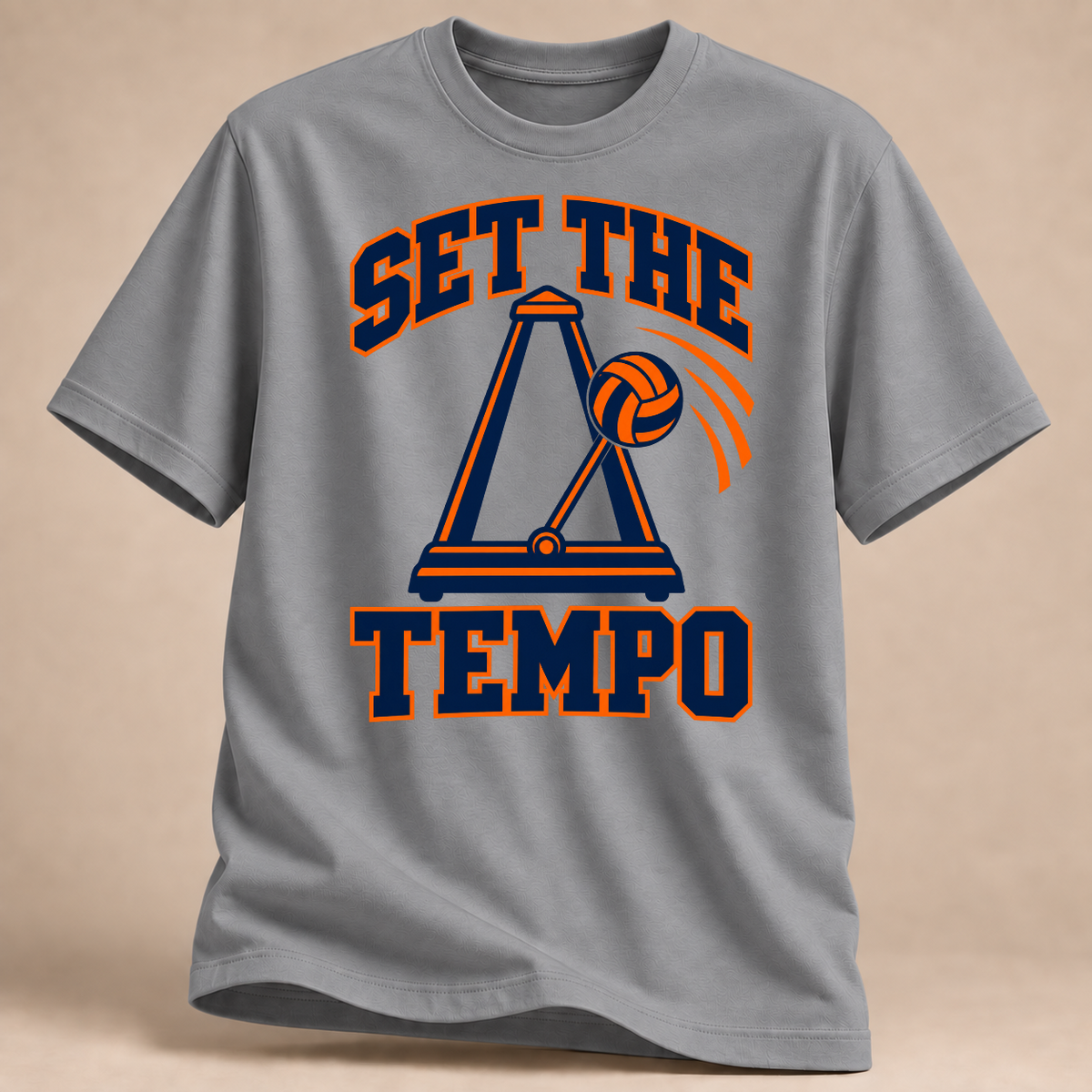 RÜCKRAUM – Set The Tempo T-Shirt – Sportgrau meliert