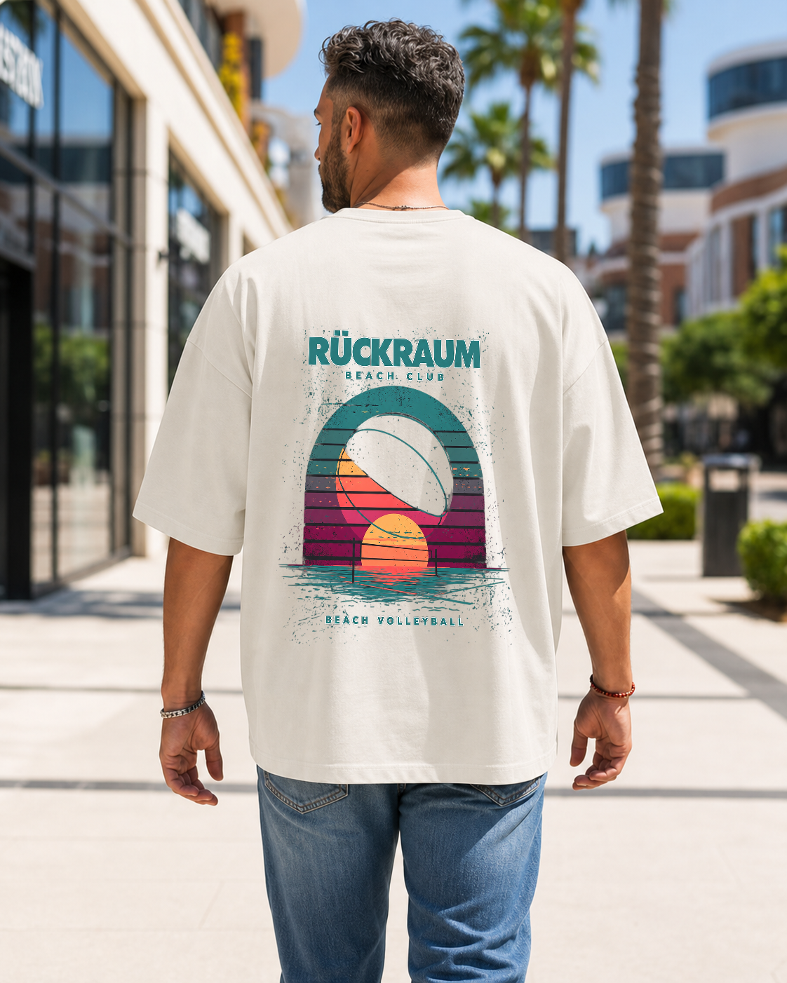RÜCKRAUM Beach Club - Retro Beachvolleyball Backprint