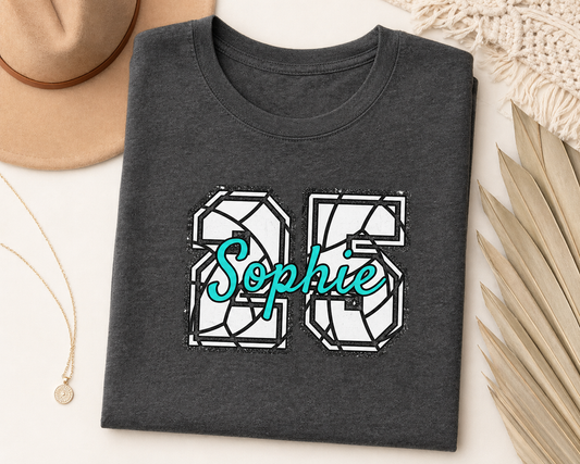 Personalisiertes Volleyball Shirt mit Name & Nummer