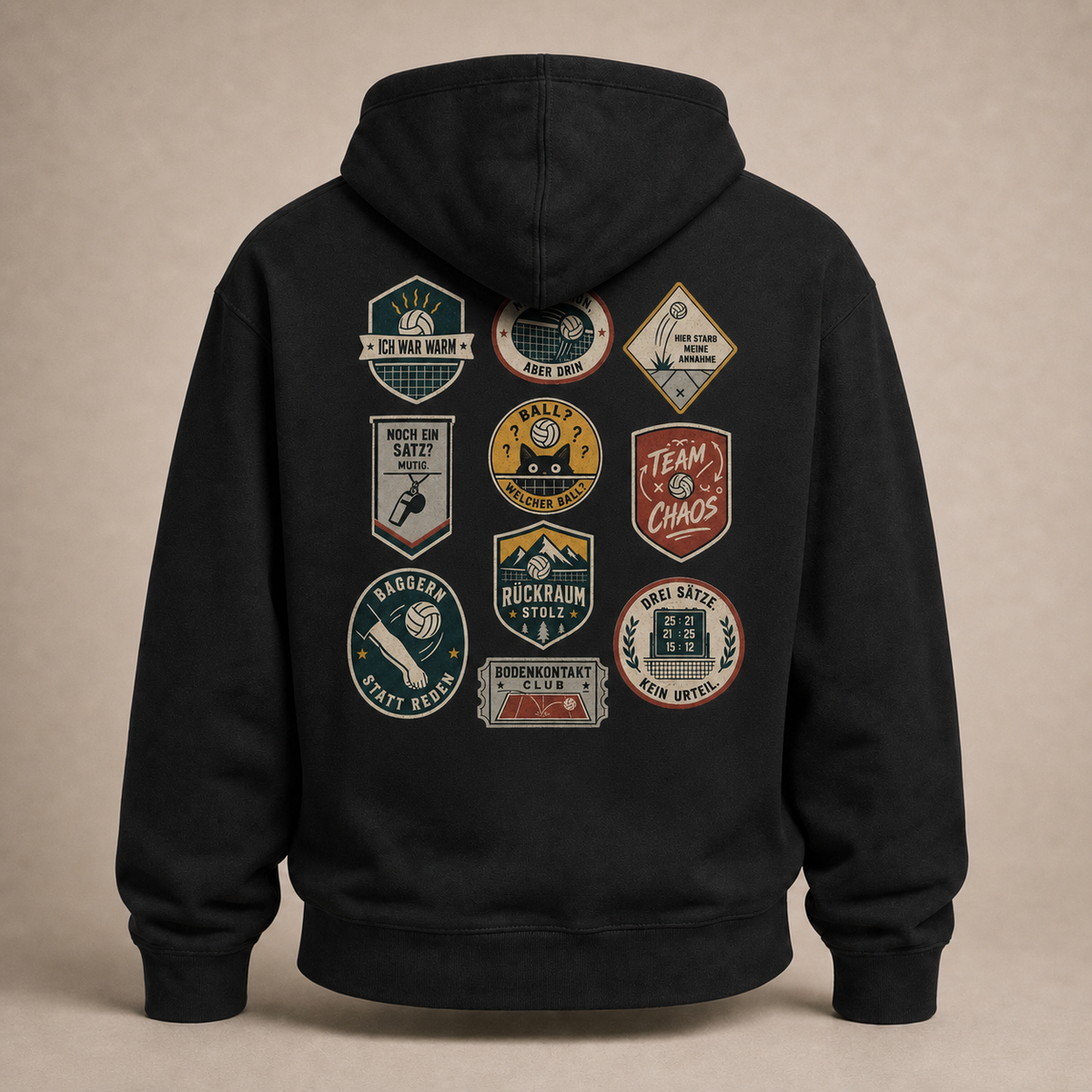 Volleyball-Badges Hoodie