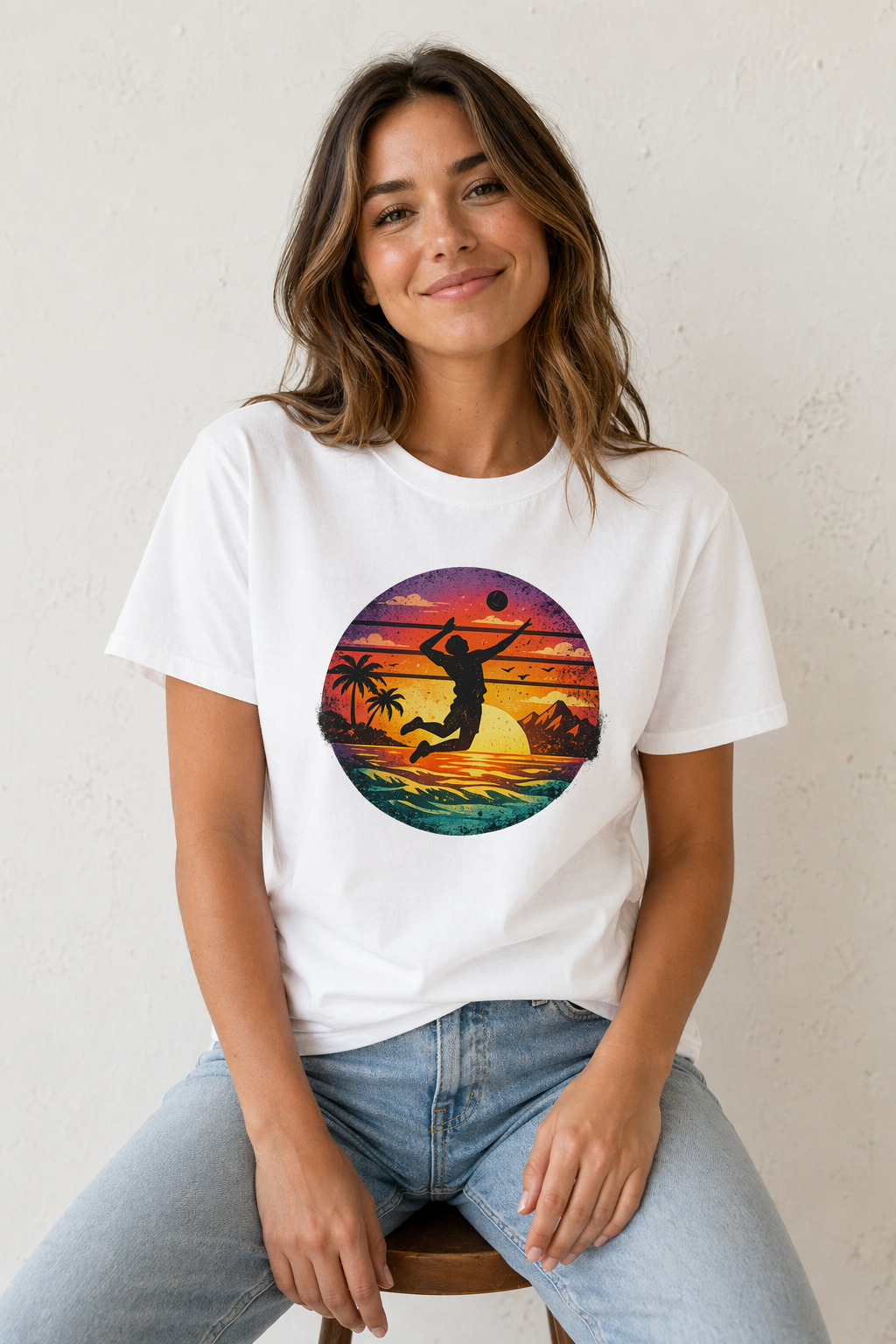 Sunset Spike Volleyball Shirt