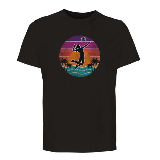 Sunset Spike Volleyball Shirt in Tiefschwarz