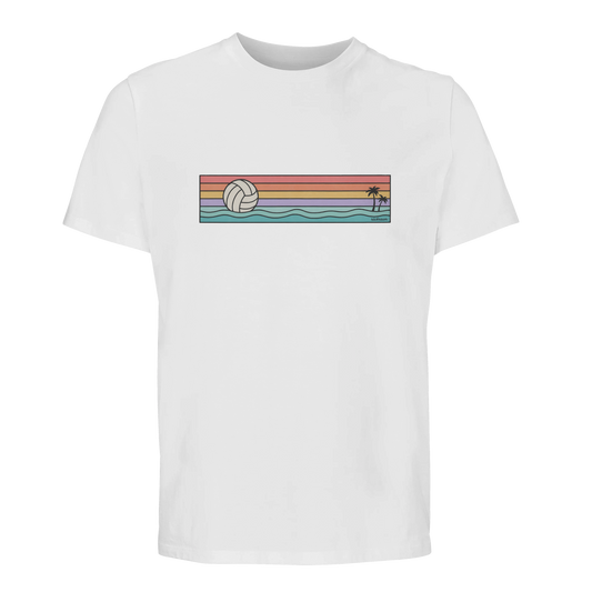 Sunset Beach Volleyball Shirt in Weiß