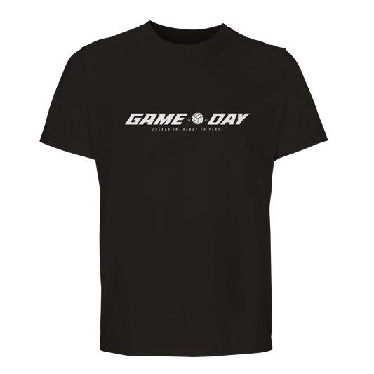 Game Day Volleyball Shirt in Schwarz mit sportlichem Frontprint