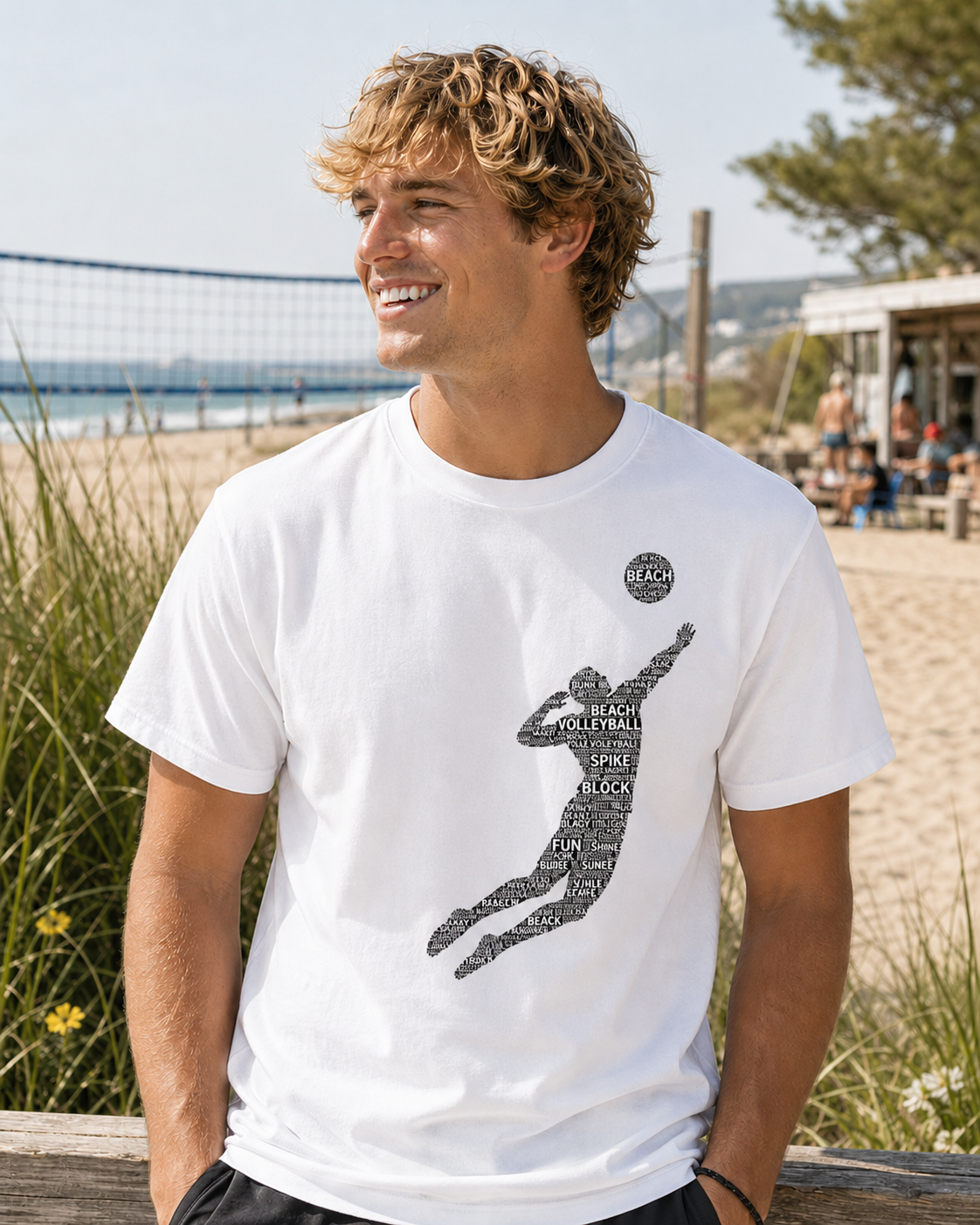 Beach Volleyball Words Shirt