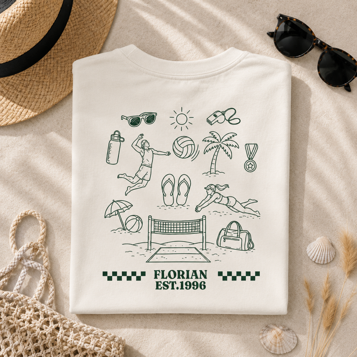 Personalisiertes Beachvolleyball Shirt mit Name