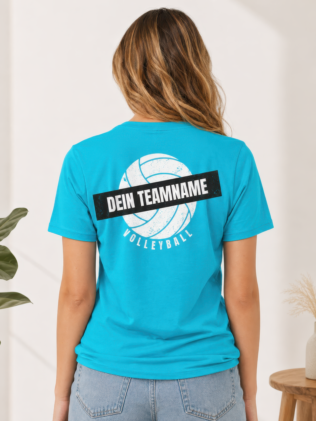 Personalisiertes Volleyball-Teamshirt – Rückansicht mit Backprint