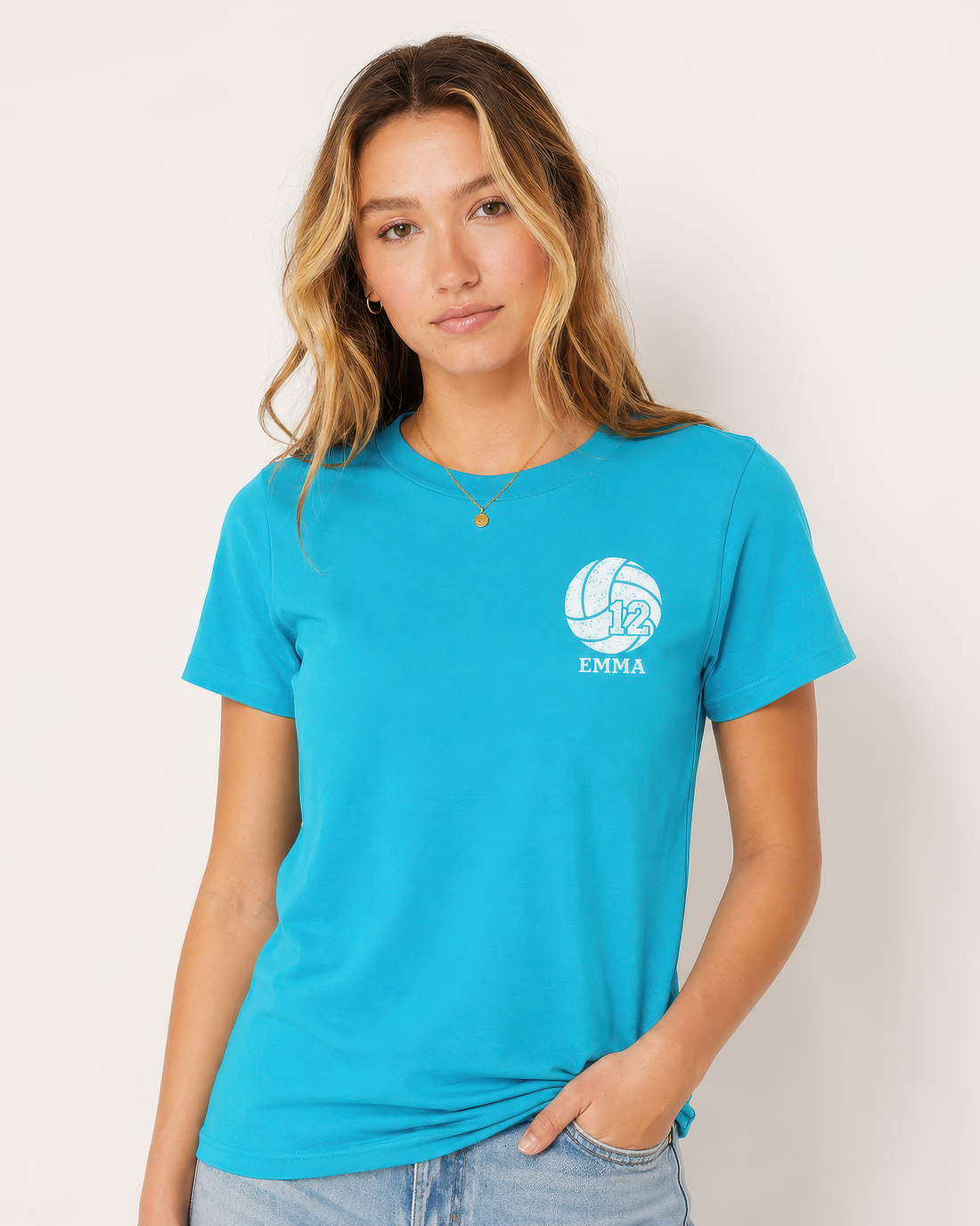 Personalisiertes Volleyball-Teamshirt – Vorderansicht