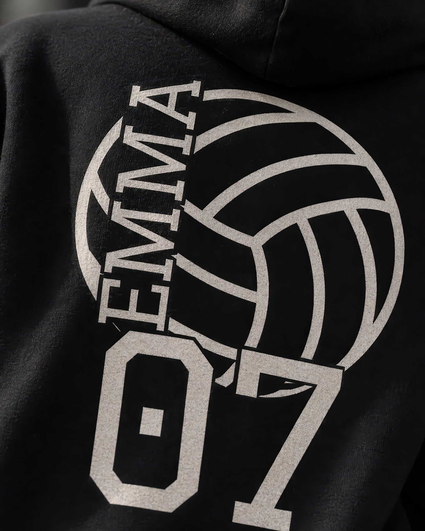 Personalisierter Volleyball-Hoodie mit Name & Nummer - Front & Rücken