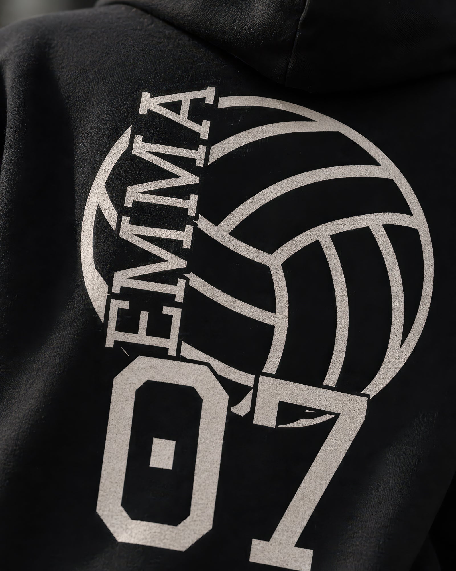 Personalisierter Volleyball-Hoodie mit Name & Nummer - Front & Rücken