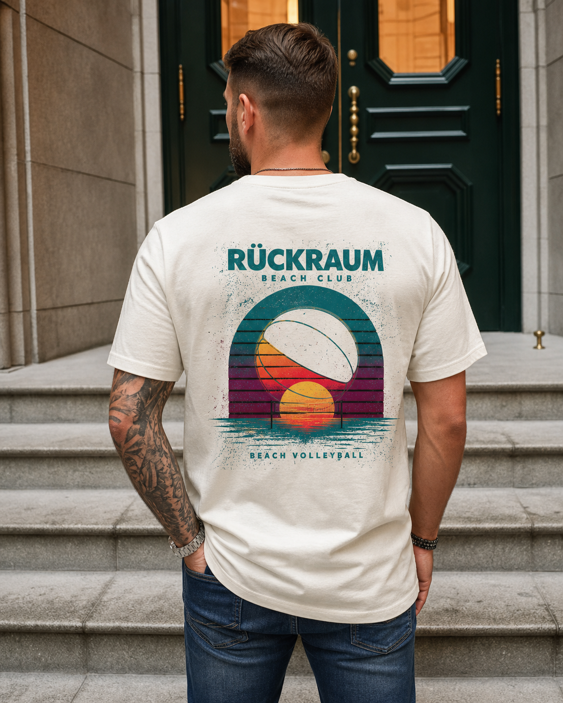 RÜCKRAUM Beach Club - Retro Beachvolleyball Backprint