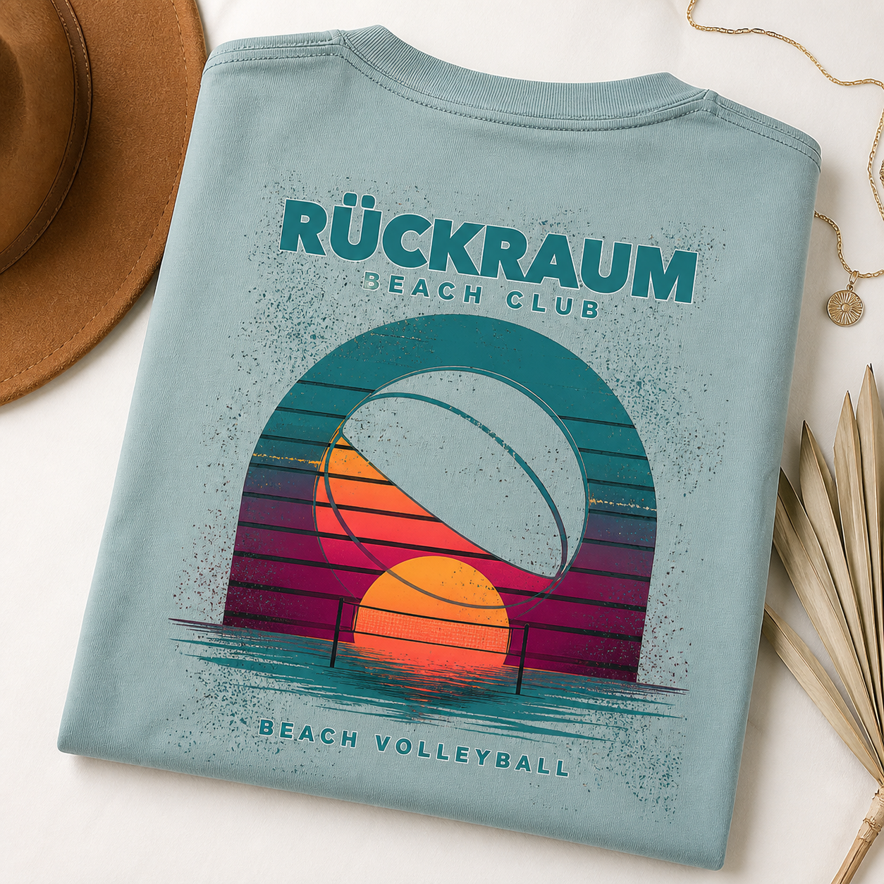 RÜCKRAUM Beach Club - Retro Beachvolleyball Backprint